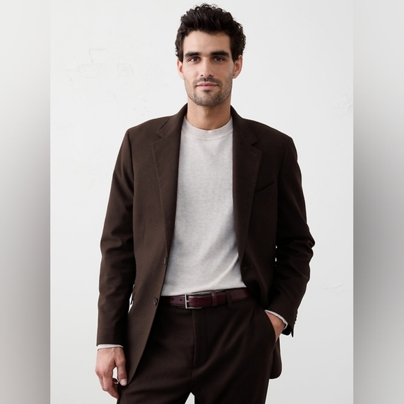 Banana Republic Factory Other - NWT Banana Republic Brown Tailored-Fit Soft Flannel Suit Jacket Size 40 Regular